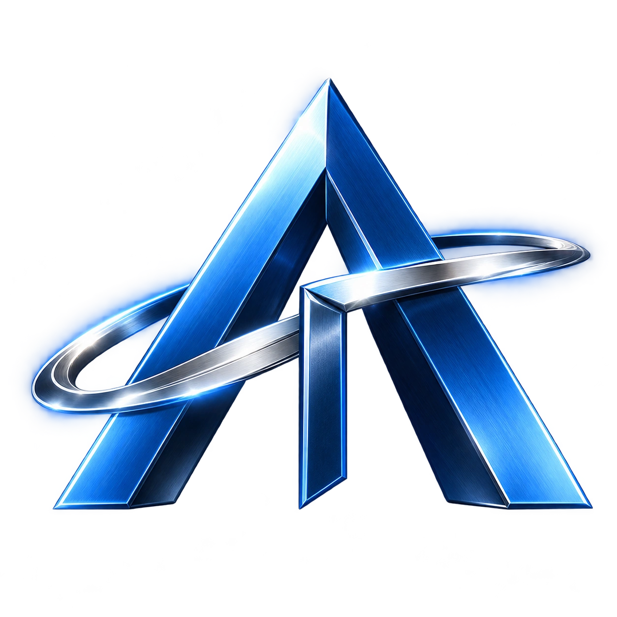 Ascend blue monogram with steel orbit
